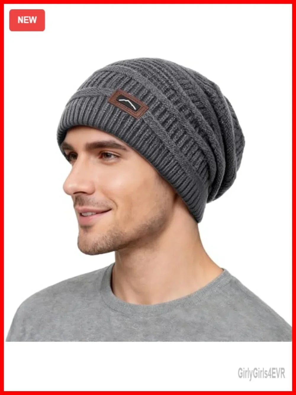 Cable Knit Winter Beanie Skull Cap for Men Women Acrylic